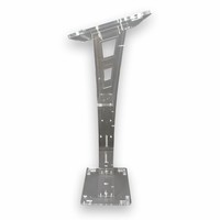 Ruby - Perspex lectern with carved design side panels