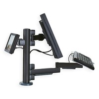 Point of sale RetailSystem, two-arm mounting for screens and keyboard holder