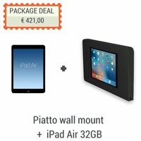 iPad Air 32GB + Flat iPad wall stand for iPad Air, Piatto, black