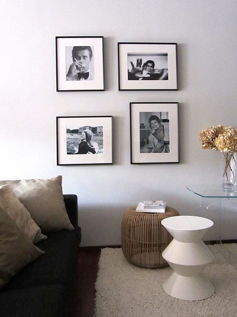 Celebrity pictures as wall decor