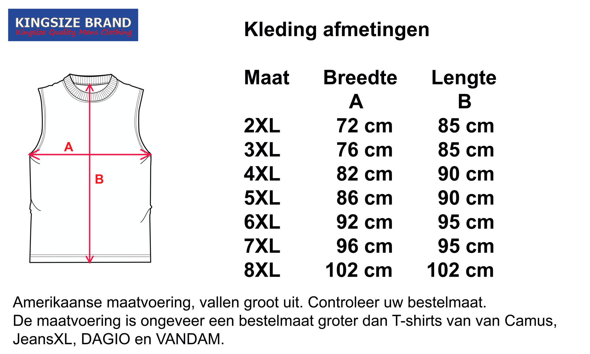helder slachtoffer deken maattabel-grote-maten-XL borst omvang - Grote Maten Winkel - MisterBig.nl