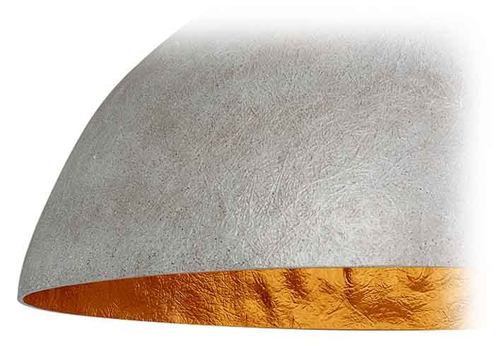 Ronde mat zwarte hanglamp 50cm met goud binnenzijde. mezzo krijt ...