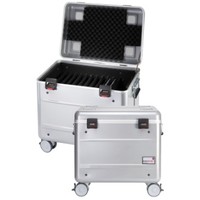 thumb-Mobiel oplaadstation voor maximaal 10 iPads met kidscover of tablets, i10 trolley koffer zilvergrijs, zonder compartimenten-2