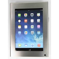 iPad mini wandhouder, vlak tegen muur montage; Securo 7 tot 8 inch tablets, RVS/staal