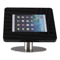 iPad tafelstandaard voor iPad/ iPad Air Meglio 9-11 inch; sjieke behuizing van zwart acrylaat en voet van geborsteld staal