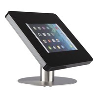iPad tafelstandaard voor iPad/ iPad Air Meglio 9-11 inch; sjieke behuizing van zwart acrylaat en voet van geborsteld staal