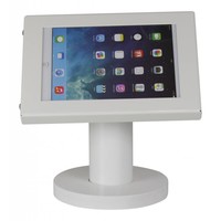 iPad mini tafelstandaard wit; Securo voor 7 tot 8 inch tablets diefstalbestendige behuizing en voet van wit gecoat staal