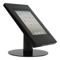 iPad mini tafelstandaard zwart; Securo voor 7 tot 8 inch tablets diefstalbestendige behuizing en voet van zwart gecoat staal