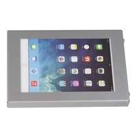 iPad mini houder zilvergrijs, bevestigd aan wand of tafel; Securo voor 7 tot 8 inch tablets; diefstalbestendige behuizing en voet van grijs gecoat staal