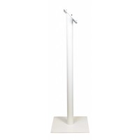 iPad mini vloerstandaard wit; Securo voor 7 tot 8 inch tablets; diefstalbestendige behuizing en voet van wit gecoat staal
