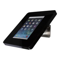 iPad houder wit voor iPad Mini; Meglio, universele en solide houder voor 8 inch tablets. Wand-, tafel montage van gecoat staal met acrylaat behuizing inclusief slot