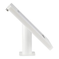 iPad houder wit voor iPad Mini; Meglio, universele en solide houder voor 8 inch tablets. Wand-, tafel montage van gecoat staal met acrylaat behuizing inclusief slot