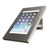 iPad 9.7/10.5 houder RVS/staal, bevestigd aan wand of tafel voor Air, iPad 2017 en Pro 10,5-inch; Securo 9-11 inch; afgesloten behuizing en voet van geborsteld staal