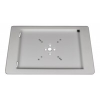iPad houder wit voor iPad Pro 9.7/Air; Fino, stijlvolle houder voor wand-, tafel montage van blank staal met acrylaat behuizing inclusief slot