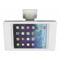iPad houder wit voor iPad Mini; Fino, solide houder voor wand-, tafel montage van gecoat staal met acrylaat behuizing inclusief slot