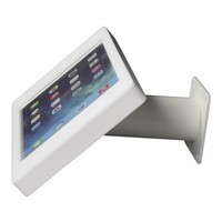 iPad houder wit voor iPad Mini; Fino, solide houder voor wand-, tafel montage van gecoat staal met acrylaat behuizing inclusief slot