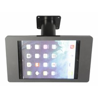 iPad houder zwart voor iPad Mini; Fino, stijlvolle houder voor wand-, tafel montage van gecoat staal met acrylaat behuizing inclusief slot