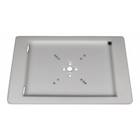 iPad houder wit/staal voor iPad Mini; Fino, stijlvolle houder voor wand-, tafel montage van zilverkleurig geborsteld staal met acrylaat behuizing inclusief slot