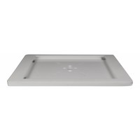 iPad houder wit/staal voor iPad Mini; Fino, stijlvolle houder voor wand-, tafel montage van zilverkleurig geborsteld staal met acrylaat behuizing inclusief slot