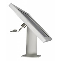 iPad houder wit voor iPad Pro 12.9; Fino, stijlvolle houder voor wand-, tafel montage van gecoat staal met acrylaat behuizing inclusief slot