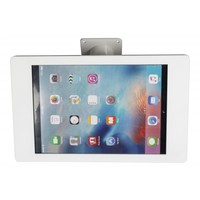 iPad houder wit voor iPad Pro 12.9; Fino, stijlvolle houder voor wand-, tafel montage van gecoat staal met acrylaat behuizing inclusief slot