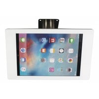 iPad houder wit/staal voor iPad Pro 12.9; Fino, stijlvolle houder voor wand-, tafel montage van blank staal met acrylaat behuizing inclusief slot