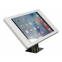 iPad houder wit/staal voor iPad Pro 12.9; Fino, stijlvolle houder voor wand-, tafel montage van blank staal met acrylaat behuizing inclusief slot