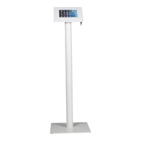 iPad standaard wit voor iPad Mini,2/3/4; Meglio voor 7 tot 8 inch tablets, acrylaat cassette op wit gecoate stabiele voet