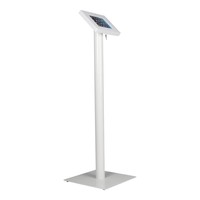 iPad standaard wit voor iPad Mini,2/3/4; Meglio voor 7 tot 8 inch tablets, acrylaat cassette op wit gecoate stabiele voet
