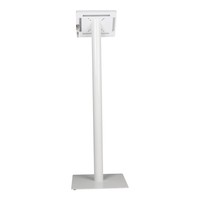 iPad standaard wit voor iPad Mini,2/3/4; Meglio voor 7 tot 8 inch tablets, acrylaat cassette op wit gecoate stabiele voet