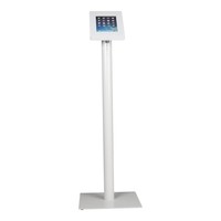iPad standaard wit voor iPad Mini,2/3/4; Meglio voor 7 tot 8 inch tablets, acrylaat cassette op wit gecoate stabiele voet