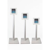 iPad standaard wit voor iPad Mini,2/3/4; Meglio voor 7 tot 8 inch tablets, acrylaat cassette op wit gecoate stabiele voet
