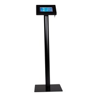 iPad standaard zwart voor iPad Mini 2/3/4; Meglio voor 7 tot 8 inch tablets, acrylaat cassette op zwart gecoate stabiele voet