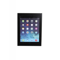 Budget tafelstandaard/wandhouder voor iPad 2017, Pro 9.7/ Air; Prezzo voor 9-10 inch tablets, met hangslot afsluitbare cassette en drie gebruiksmogelijkheden; wandmontage, tafelmontage en tafelstaander in gecoat zwart staal.