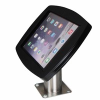 iPad 2017, iPad Air, Air 2/ iPad Pro 9.7-inch, iPadhouder wand/tafelmontage Lusso, inclusief slot, zwart/RVS