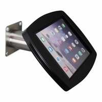 iPad 2017, iPad Air, Air 2/ iPad Pro 9.7-inch, iPadhouder wand/tafelmontage Lusso, inclusief slot, zwart/RVS