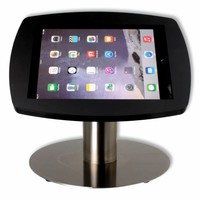 iPad 2017, iPad Air, Air 2/ iPad Pro 9.7-inch, stijlvolle stabiele tafelstandaard Lusso, inclusief slot, zwart/RVS