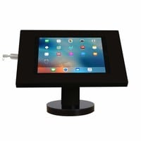 iPad 9.7/10.5 tafelhouder zwart, bevestigd aan tafel voor Air, iPad 2017 en Pro 10,5-inch; Securo 9-11 inch; afgesloten behuizing en voet van zwart gecoat staal