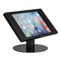 Tafelstandaard voor iPad Pro 12,9-inch; Fino zwarte acrylaat behuizing met slot en voet van gecoat staal