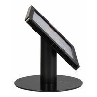 Tafelstandaard voor iPad Pro 12,9-inch; Fino zwarte acrylaat behuizing met slot en voet van gecoat staal
