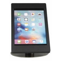 Tafelstandaard voor iPad Pro 12,9-inch; Fino zwarte acrylaat behuizing met slot en voet van gecoat staal