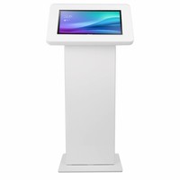 Display vloerstandaard voor monitors en touchscreen tablets, wit, Largo