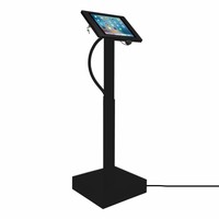 Elektronisch aangedreven in hoogte verstelbare vloerstandaard voor iPad 12.9- inch, Ascento Fino in zwart, met slot