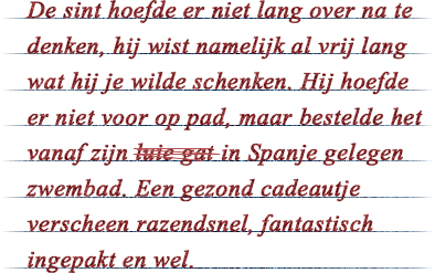 Sinterklaas gedicht inpakpapier ergowerken