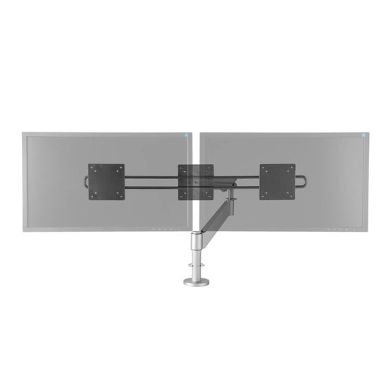 R-Go Caparo 3 Pro Crossbar monitor arm met gasveer voor 2 monitoren 10-30"