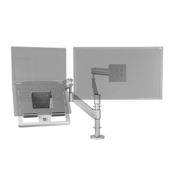 R-Go Caparo 3 Twin Pro Laptop monitor arm en laptophouder met gasveer