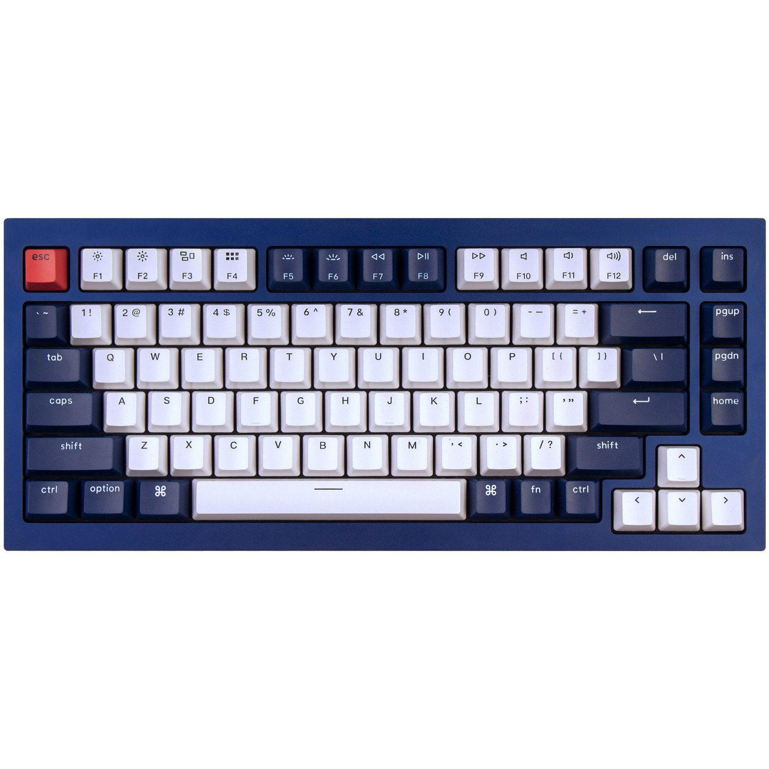 doorgaan zout droog Keychron Q1 QMK navy blue mechanisch toetsenbord - ergowerken