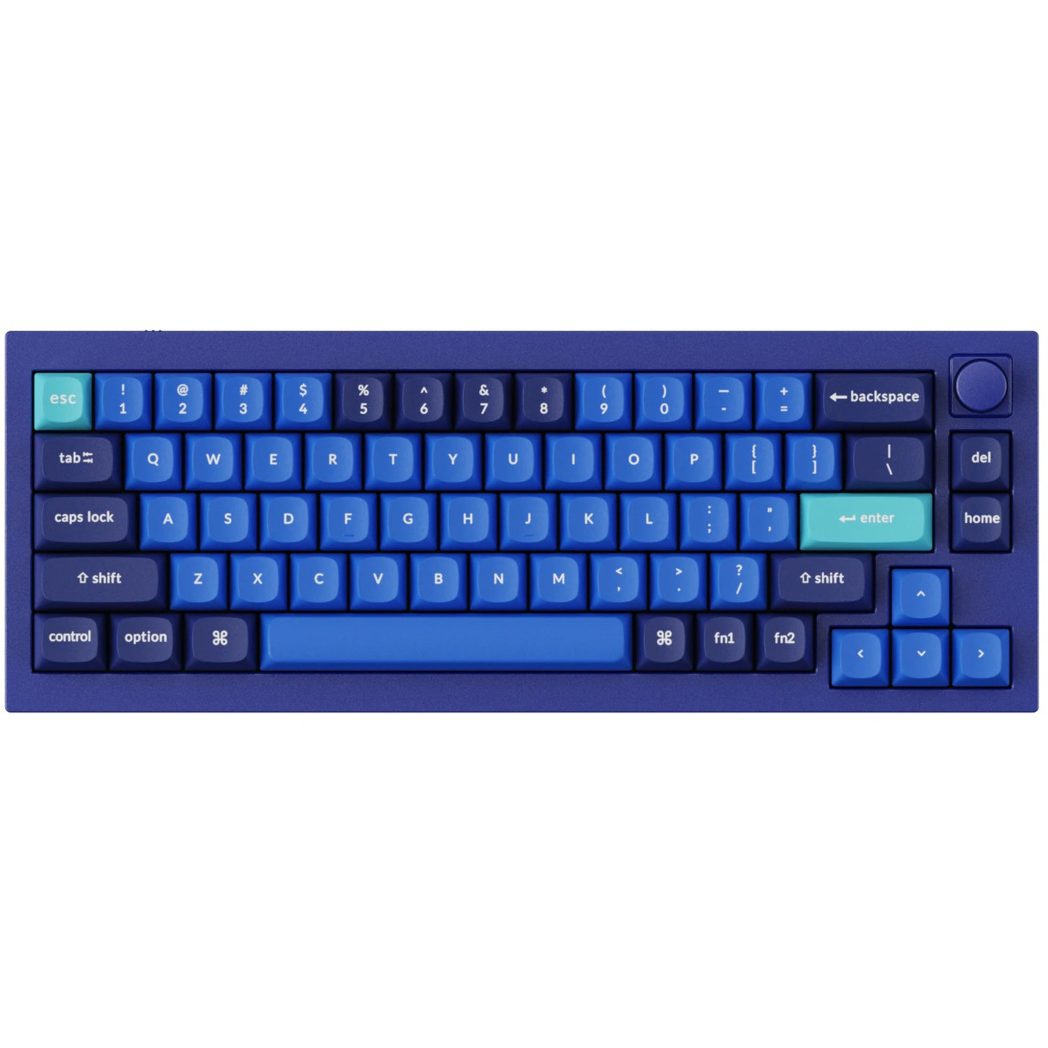 Aan het leren typist machine Q2 Knob mechanisch hot-swappable toetsenbord - Navy Blue - ergowerken