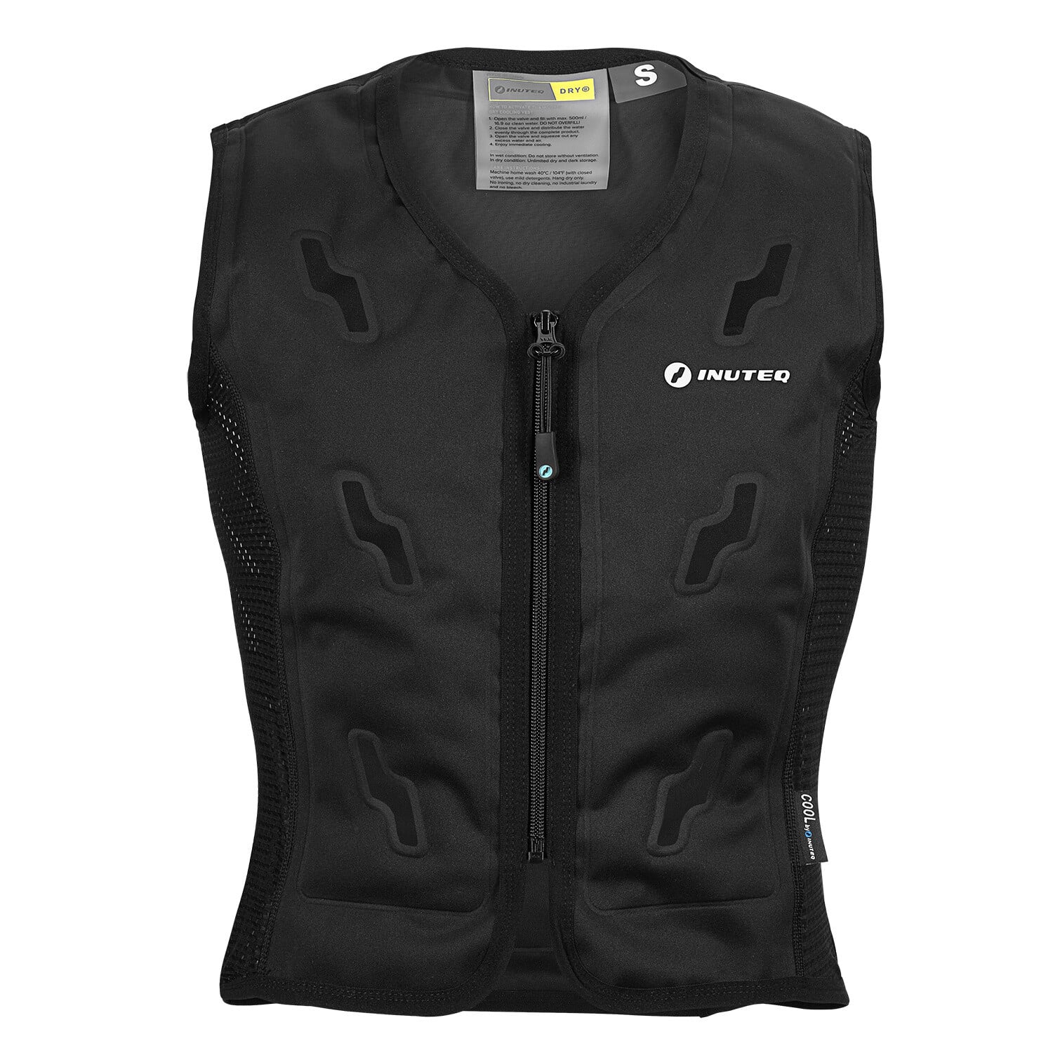SHIMA HYDROCOOL Vest - Ultralicht verkoelend motorvest van HyperKwel Polymeer. Tot 8 uur koeleffect - Compatibele jassen (zwart, M