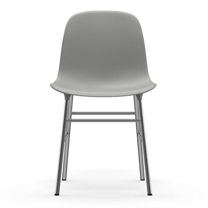 Normann Copenhagen modulo di sedia di plastica grigio cromato ... Normann Copenhagen modulo di sedia di plastica grigio cromato ...